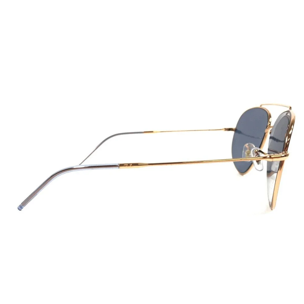 Ray-Ban Sunglasses RBR0101S AVIATOR REVERSE 9202/3A Rose Gold w Blue Lens 59 mm